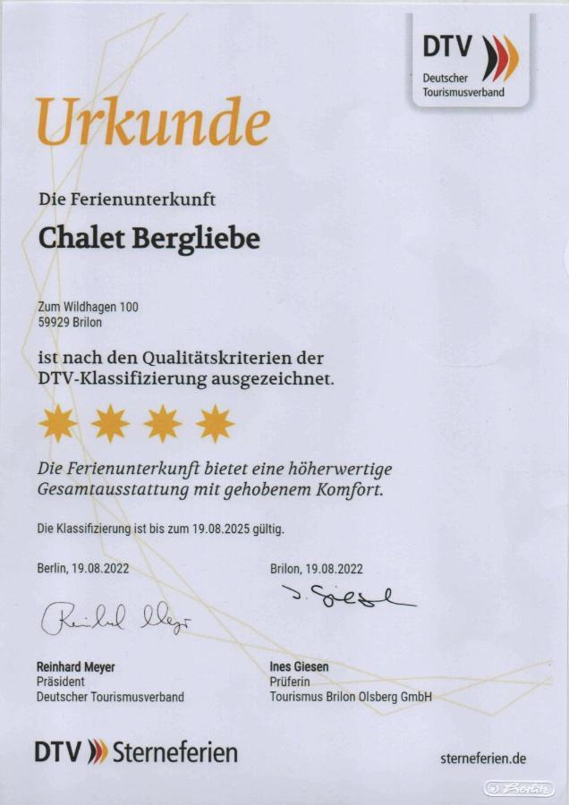 Chalet Bergliebe Brilon Εξωτερικό φωτογραφία